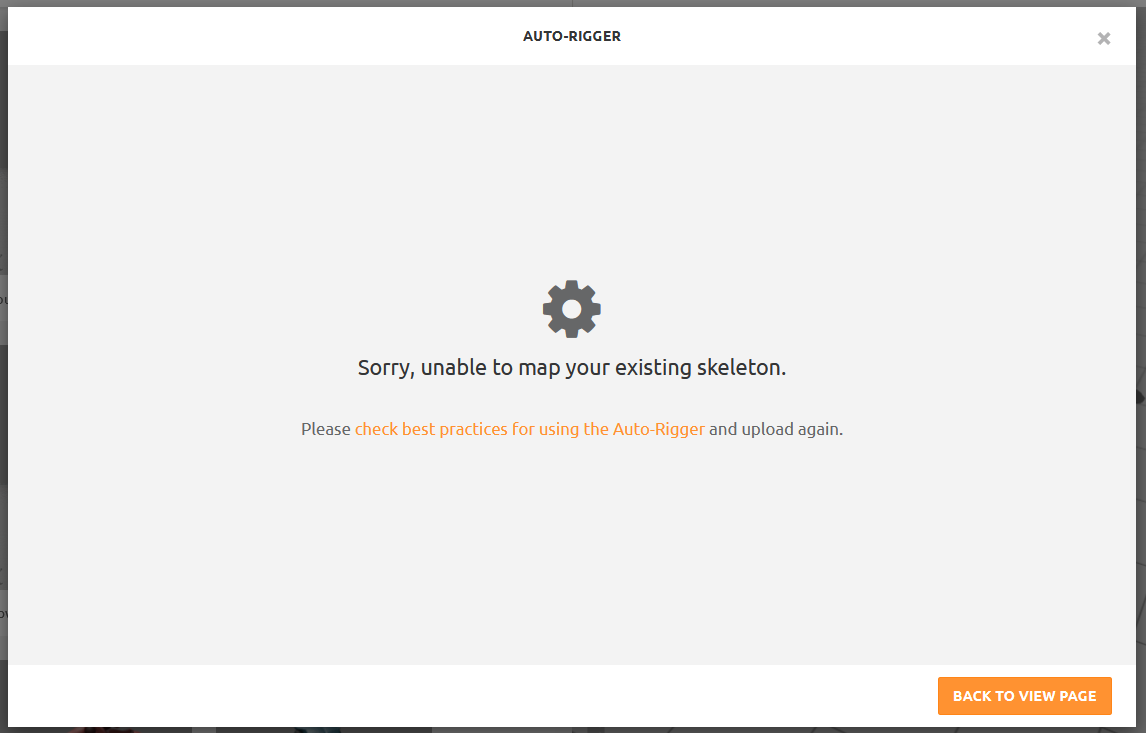 Mixamo auto-rigger showing the unable to map your existing skeleton error